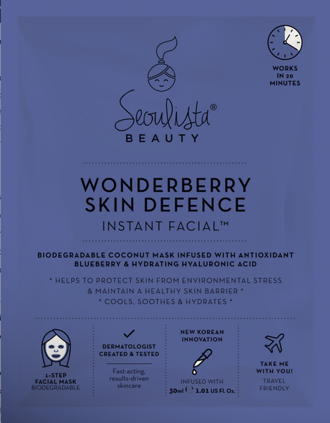 Seoulista Beauty Wonderberry SkinDefence Instant Facial - Sheet Mask