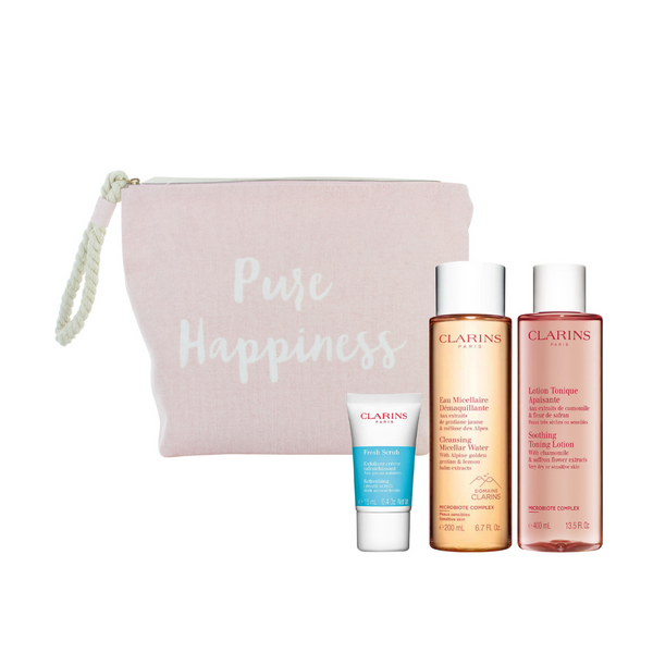 Clarins Pure Happiness Perfect Cleansing Gift Bag Set
